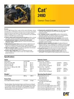 cat 249d specifications